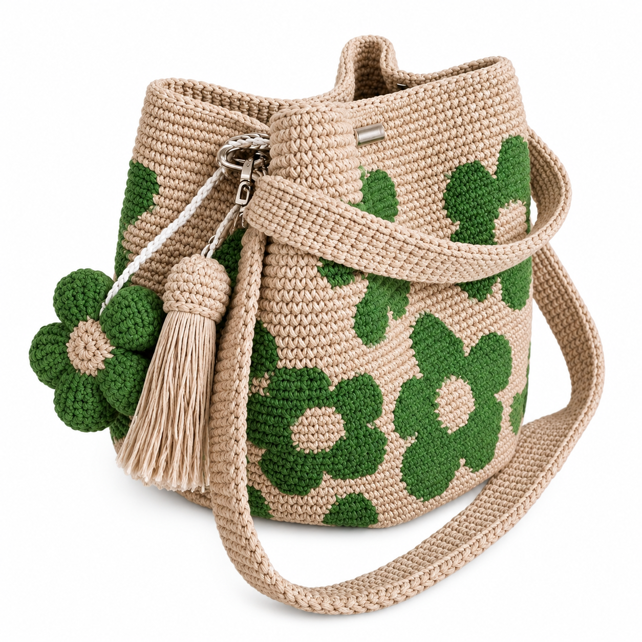 Handmade Crochet Flower Bag