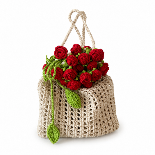 Handmade Crochet Flower Bag