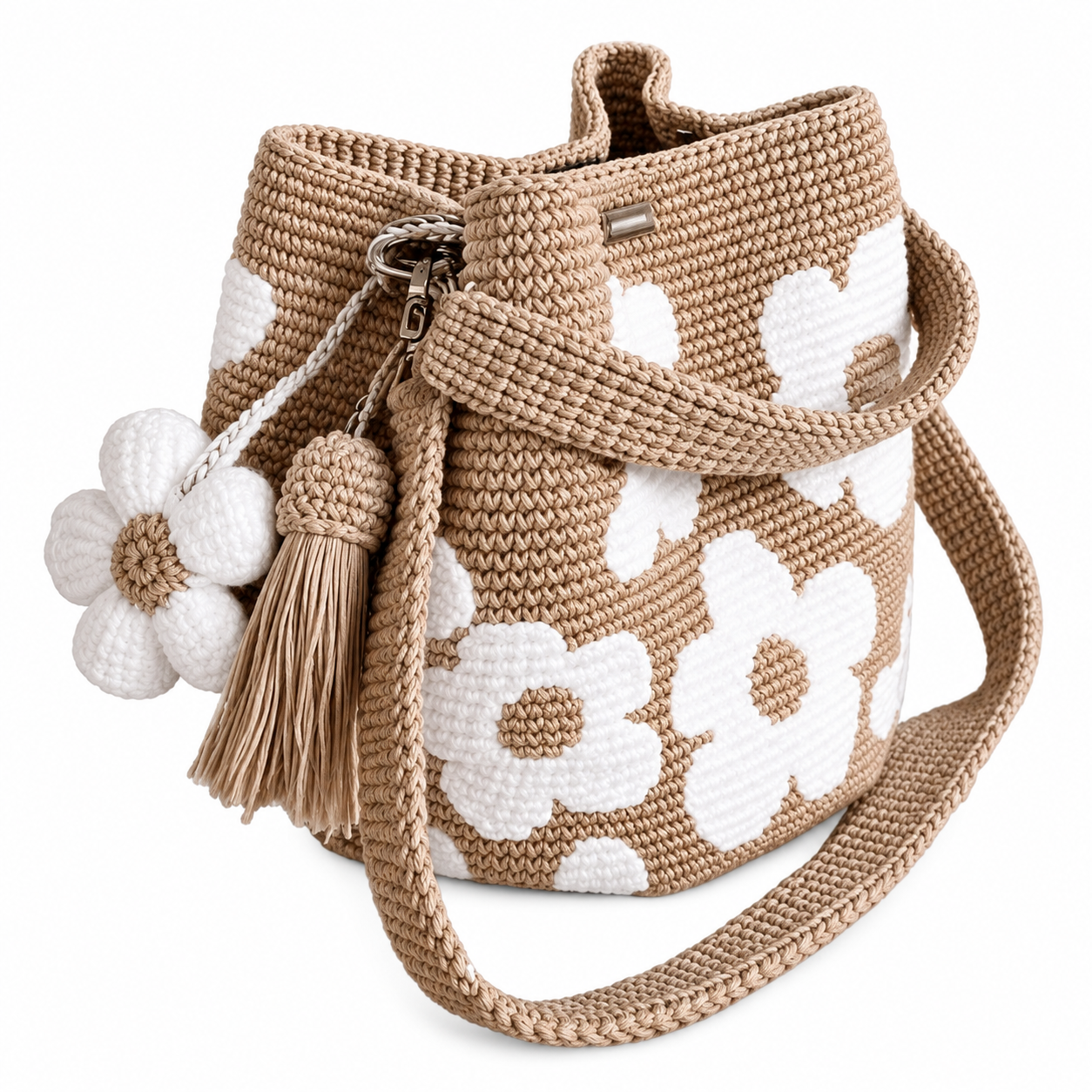 Handmade Crochet Flower Bag