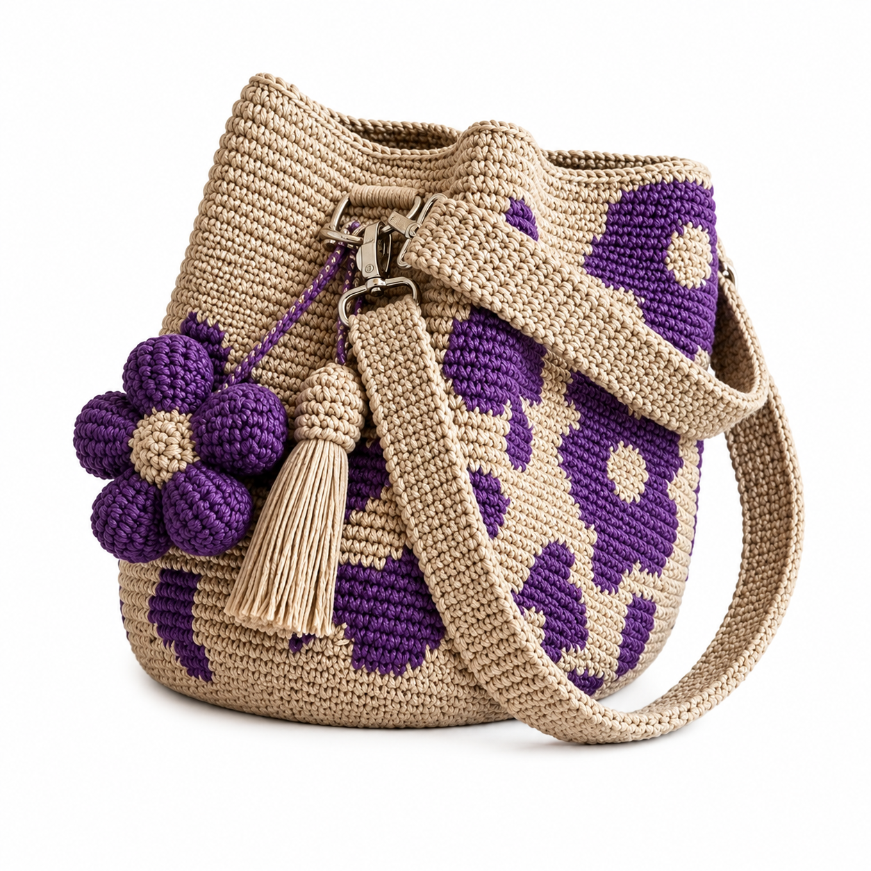 Handmade Crochet Flower Bag