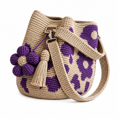 Handmade Crochet Flower Bag