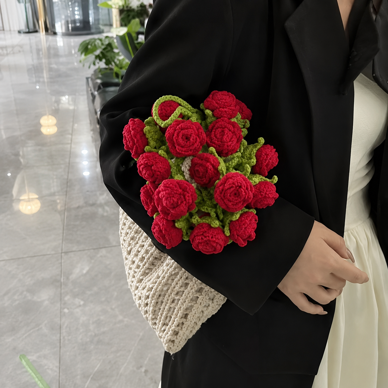 Handmade Crochet Flower Bag