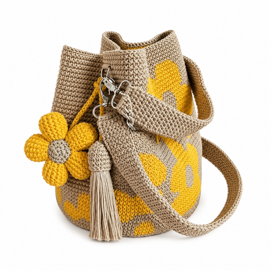 Handmade Crochet Flower Bag